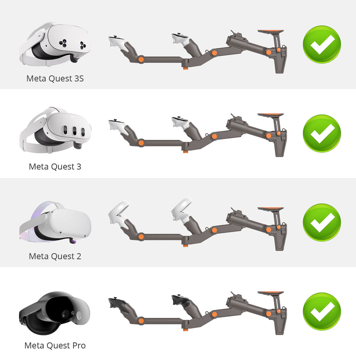 VR Gun Stock for Meta Quest 3S/3/2/Pro