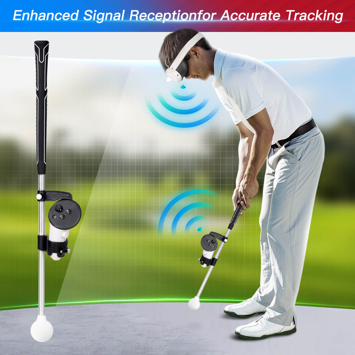 Weighted Golf Club Attachment for Quest 3- Realistic Swing