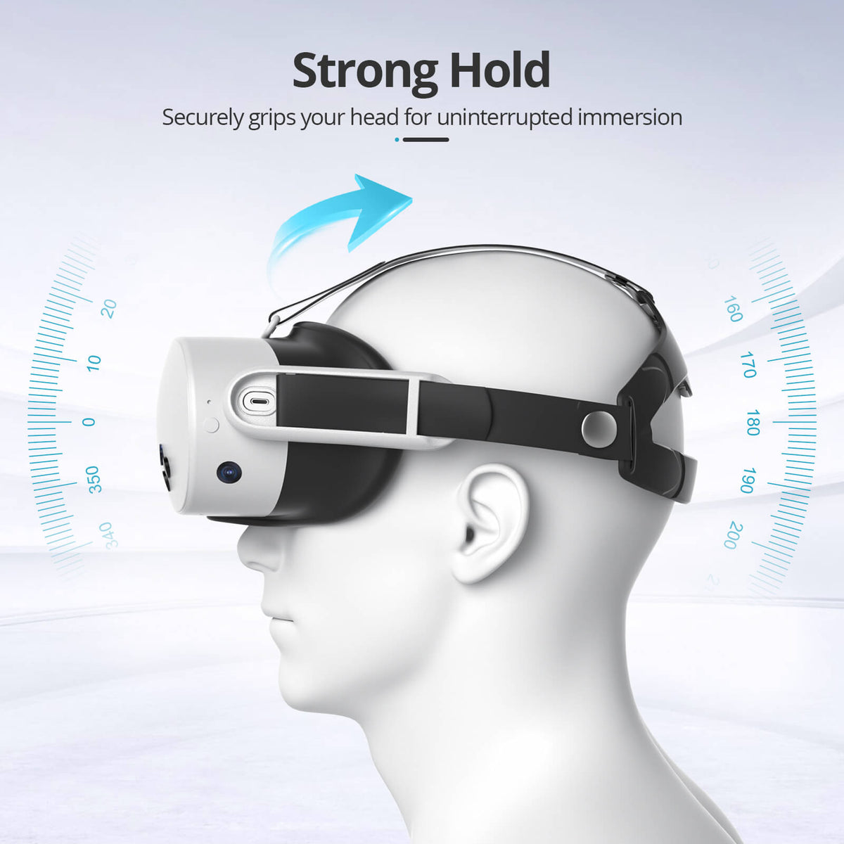 Active Silicone Head Strap for Meta Quest 3S - Enhanced Comfort, Stability & Lightweight Design