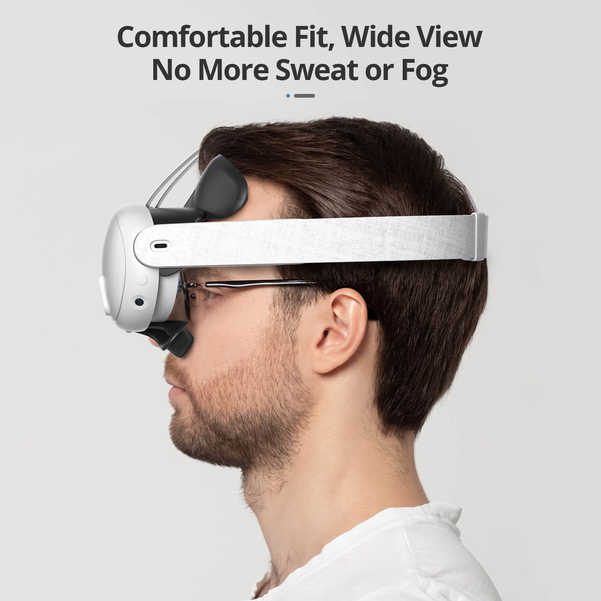 Quest 3 Open Facial Interface - No-Fog Comfort & Enhanced Mixed Reality