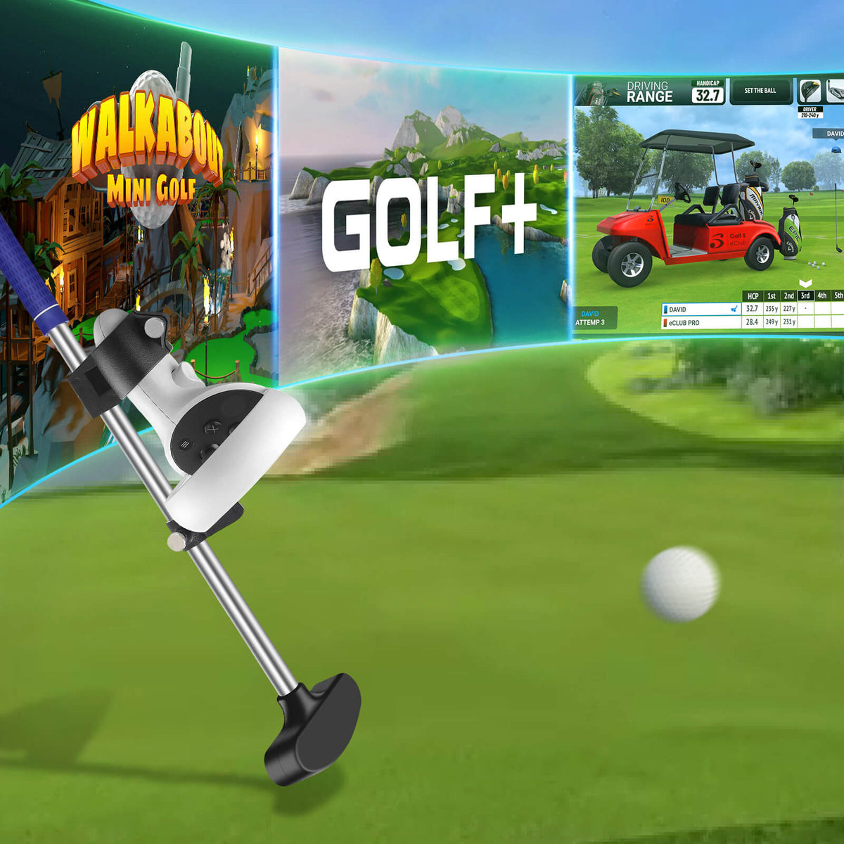 Weighted Golf Club Attachment for Quest 2