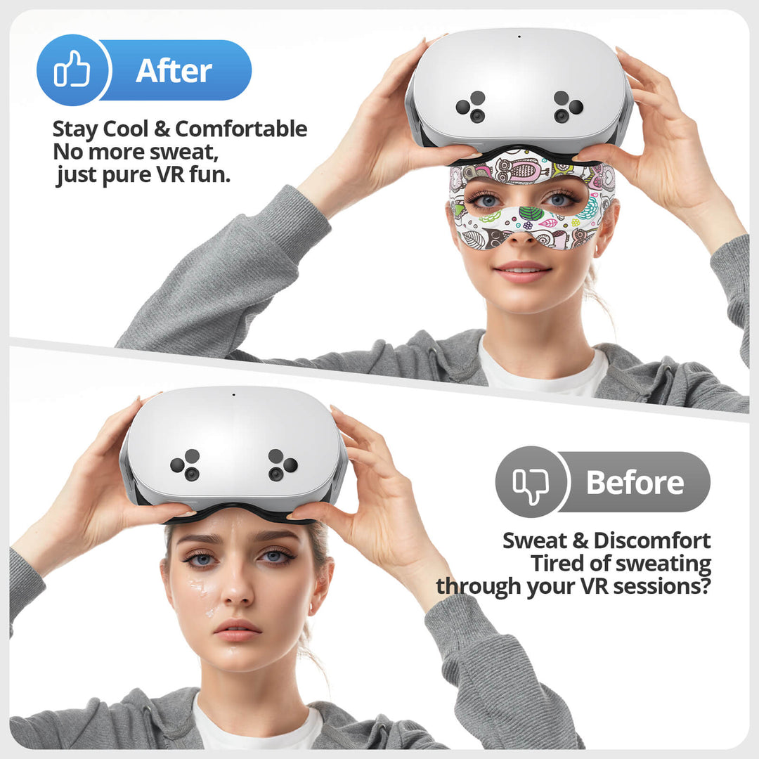 Vr Mask Vr Headset Sweat 4PCS VR Mask Breathable Oculus Sweat